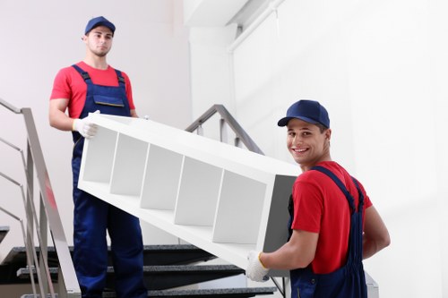 Removal team planning a move on a Marylebone residential street