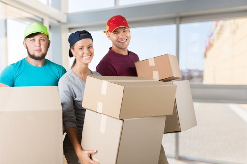 Removal team planning a move in Marylebone with boxes and furniture