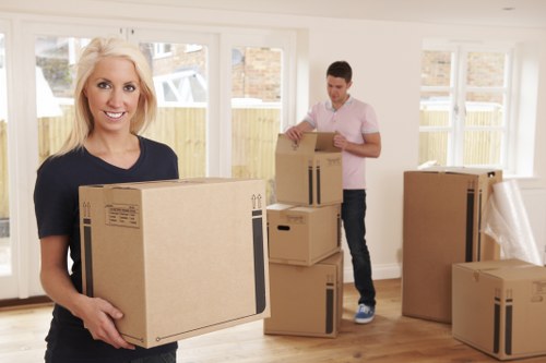 Packed household items prepared for safe transport during a Marylebone move