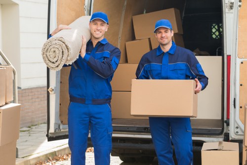 Furniture removals team handling a residential move in Marylebone