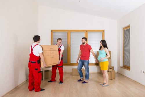 Careful loading during a central London home removal in Marylebone
