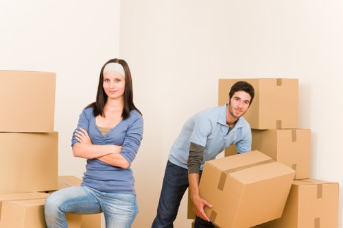 Organised unpacking of boxes in a Marylebone apartment