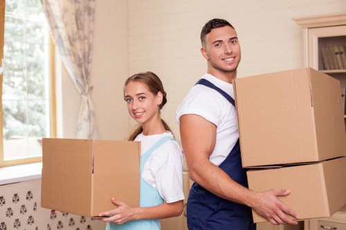 Removal vehicle and moving supplies arranged for a local Marylebone relocation