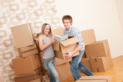 Furniture and boxes being moved for a local Marylebone customer