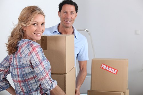 Selection of sturdy boxes and packing materials for local relocation needs